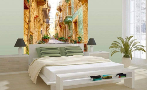 Dimex Narrow Street Wall Mural 225x250cm 3 Panels Ambiance | Yourdecoration.co.uk
