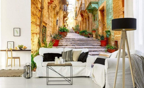 Dimex Narrow Street Wall Mural 375x250cm 5 Panels Ambiance | Yourdecoration.co.uk