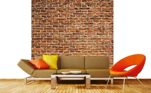 Dimex Old Brick Wall Mural 225x250cm 3 Panels Ambiance | Yourdecoration.co.uk