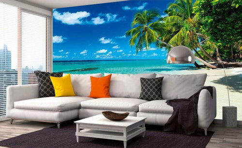 Dimex Paradise Beach Wall Mural 375x250cm 5 Panels Ambiance | Yourdecoration.co.uk