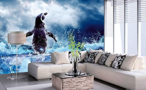 Dimex Penguin Wall Mural 375x250cm 5 Panels Ambiance | Yourdecoration.co.uk