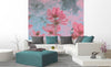 Dimex Pink Flower Abstract Wall Mural 225x250cm 3 Panels Ambiance | Yourdecoration.co.uk