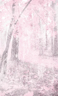 Dimex Pink Forest Abstract Wall Mural 150x250cm 2 Panels | Yourdecoration.co.uk