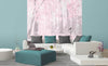 Dimex Pink Forest Abstract Wall Mural 225x250cm 3 Panels Ambiance | Yourdecoration.co.uk