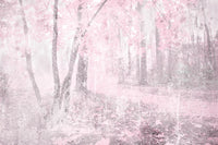 Dimex Pink Forest Abstract Wall Mural 375x250cm 5 Panels | Yourdecoration.co.uk