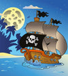 Dimex Pirate Ship Wall Mural 225x250cm 3 Panels | Yourdecoration.co.uk