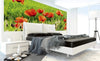 Dimex Poppy Field Wall Mural 375x150cm 5 Panels Ambiance | Yourdecoration.co.uk
