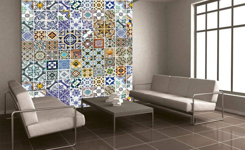 Dimex Portugal Tiles Wall Mural 225x250cm 3 Panels Ambiance | Yourdecoration.co.uk