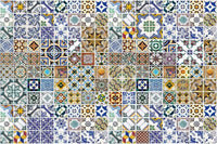 Dimex Portugal Tiles Wall Mural 375x250cm 5 Panels | Yourdecoration.co.uk
