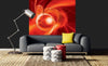 Dimex Red Abstract Wall Mural 225x250cm 3 Panels Ambiance | Yourdecoration.co.uk