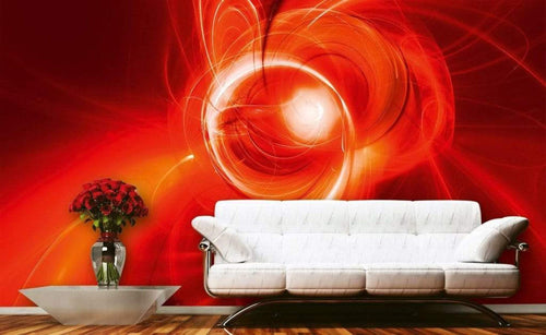 Dimex Red Abstract Wall Mural 375x250cm 5 Panels Ambiance | Yourdecoration.co.uk