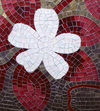 Dimex Red Mosaic Wall Mural 225x250cm 3 Panels | Yourdecoration.co.uk