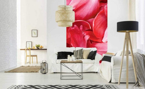 Dimex Red Petals Wall Mural 150x250cm 2 Panels Ambiance | Yourdecoration.co.uk
