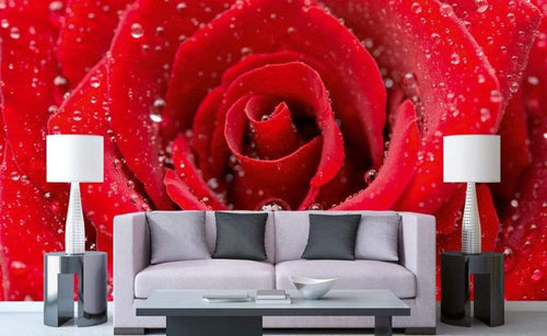 Dimex Red Rose Wall Mural 375x250cm 5 Panels Ambiance | Yourdecoration.co.uk
