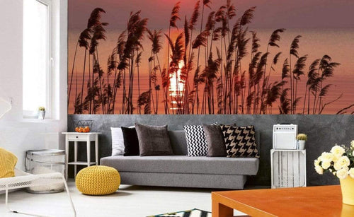 Dimex Reed on Lake Wall Mural 375x150cm 5 Panels Ambiance | Yourdecoration.co.uk