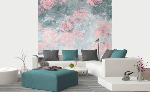 Dimex Roses Abstract I Wall Mural 225x250cm 3 Panels Ambiance | Yourdecoration.co.uk