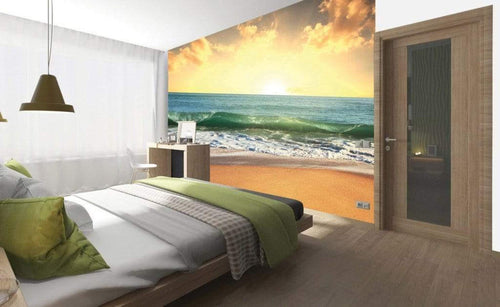 Dimex Sea Sunset Wall Mural 225x250cm 3 Panels Ambiance | Yourdecoration.co.uk