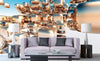 Dimex Silver Cubes Wall Mural 375x250cm 5 Panels Ambiance | Yourdecoration.co.uk