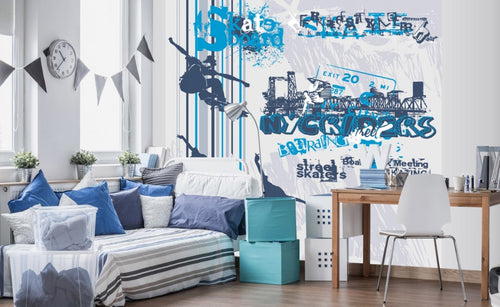 Dimex Skate Wall Mural 225x250cm 3 Panels Ambiance | Yourdecoration.co.uk