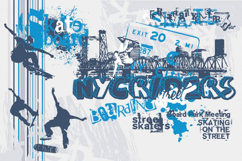 Dimex Skate Wall Mural 375x250cm 5 Panels | Yourdecoration.co.uk