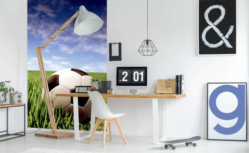 Dimex Soccer Ball Wall Mural 150x250cm 2 Panels Ambiance | Yourdecoration.co.uk