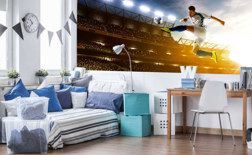 Dimex Soccer Player Wall Mural 375x150cm 5 Panels Ambiance | Yourdecoration.co.uk