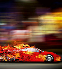 Dimex Speeding Car Wall Mural 225x250cm 3 Panels | Yourdecoration.co.uk