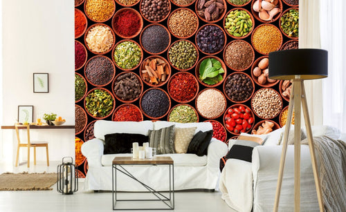 Dimex Spice Bowls Wall Mural 375x250cm 5 Panels Ambiance | Yourdecoration.co.uk