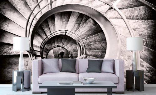 Dimex Spiral Stairs Wall Mural 375x250cm 5 Panels Ambiance | Yourdecoration.co.uk