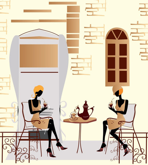 Dimex Street Cafe Wall Mural 225x250cm 3 Panels | Yourdecoration.co.uk