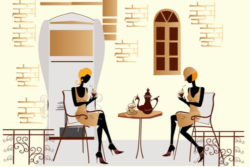 Dimex Street Cafe Wall Mural 375x250cm 5 Panels | Yourdecoration.co.uk