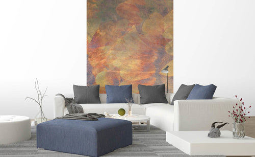 Dimex Sunflower Abstract Wall Mural 150x250cm 2 Panels Ambiance | Yourdecoration.co.uk