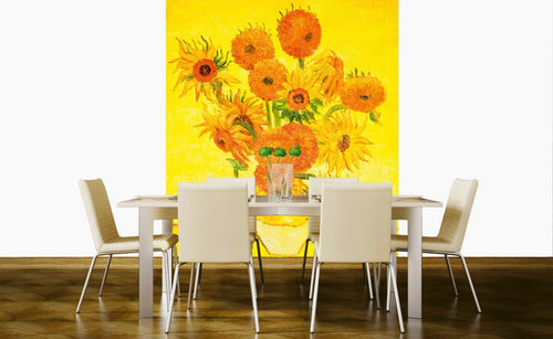 Dimex Sunflowers 2 Wall Mural 225x250cm 3 Panels Ambiance | Yourdecoration.co.uk