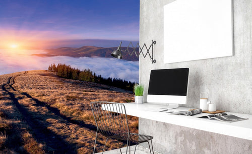 Dimex Sunrise in Mountains Wall Mural 225x250cm 3 Panels Ambiance | Yourdecoration.co.uk