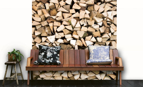 Dimex Timber Logs Wall Mural 225x250cm 3 Panels Ambiance | Yourdecoration.co.uk