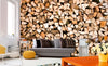 Dimex Timber Logs Wall Mural 375x250cm 5 Panels Ambiance | Yourdecoration.co.uk