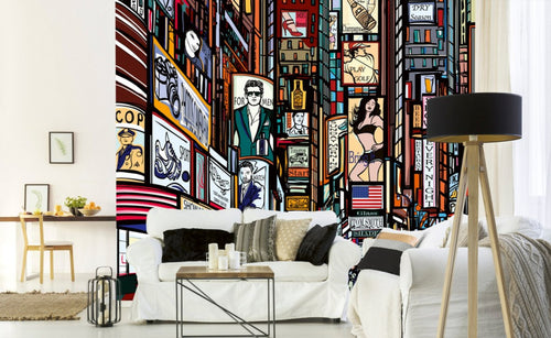 Dimex Times Square Wall Mural 375x250cm 5 Panels Ambiance | Yourdecoration.co.uk