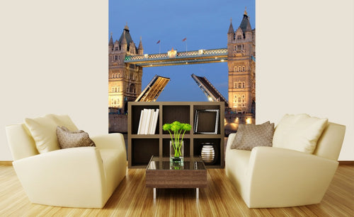 Dimex Tower Bridge Night Wall Mural 225x250cm 3 Panels Ambiance | Yourdecoration.co.uk