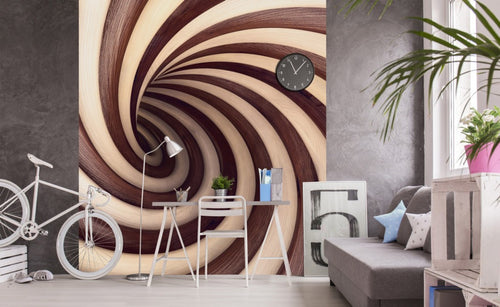 Dimex Twisted Tunel Wall Mural 225x250cm 3 Panels Ambiance | Yourdecoration.co.uk