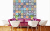 Dimex Vintage Tiles Wall Mural 225x250cm 3 Panels Ambiance | Yourdecoration.co.uk