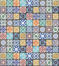 Dimex Vintage Tiles Wall Mural 225x250cm 3 Panels | Yourdecoration.co.uk