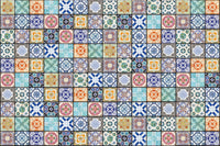Dimex Vintage Tiles Wall Mural 375x250cm 5 Panels | Yourdecoration.co.uk