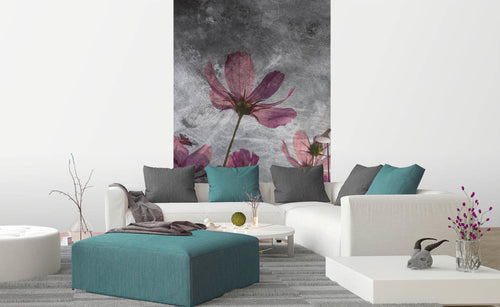Dimex Violet Flower Abstract Wall Mural 150x250cm 2 Panels Ambiance | Yourdecoration.co.uk