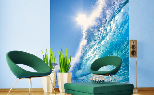 Dimex Wave Wall Mural 225x250cm 3 Panels Ambiance | Yourdecoration.co.uk