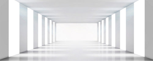 Dimex White Corridor Wall Mural 375x150cm 5 Panels | Yourdecoration.co.uk