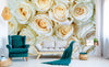 Dimex White Roses Wall Mural 375x250cm 5 Panels Ambiance | Yourdecoration.co.uk