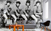 Dimex Women on Bicycle Wall Mural 375x250cm 5 Panels Ambiance | Yourdecoration.co.uk
