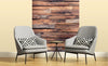 Dimex Wooden Wall Wall Mural 225x250cm 3 Panels Ambiance | Yourdecoration.co.uk