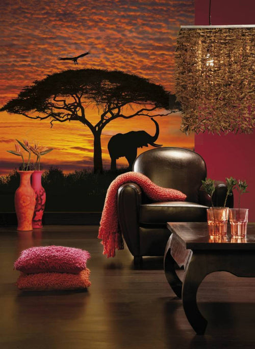Komar African Sunset Wall Mural National Geographic 194x270cm | Yourdecoration.co.uk