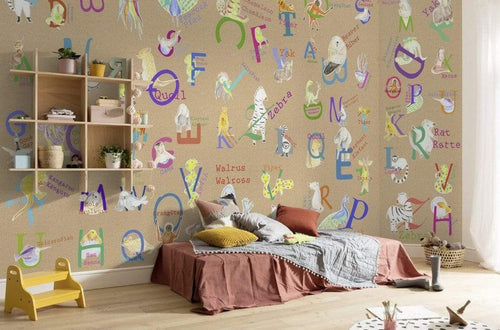 Komar Animals A Z Non Woven Wall Mural 500x250cm 5 Panels Ambiance | Yourdecoration.co.uk